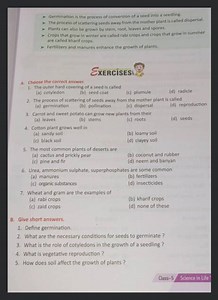 Germination is the process of conversion of a seed into a seedl... | Filo