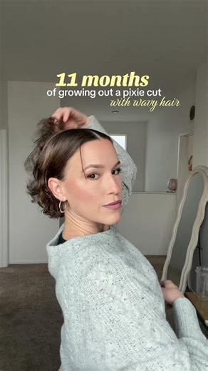 11 Months Transforming Wavy Pixie Cut