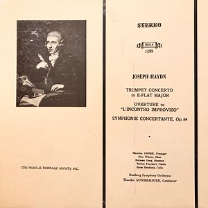 Haydn - Maurice André, Otto Winter, Helman Jung, Walter Forchert, Hans Häublein, Bamberg Symphony Orchestra Conductor Theodor Guschlbauer - Trumpet Concerto In E-Flat Major / Overture To "L'Incontro Improviso" / Symphonie Concertante, Op. 84