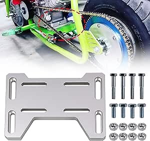 RYANSTAR RACING Motor Engine Mount Adjustable Adapter Bracket Plate Compatible with Mini Bike Go Kart Coleman 100 Doodlebug DB30 for Small 4 Stroke Engines Predator 212 Tecumseh Honda Tilloson 212