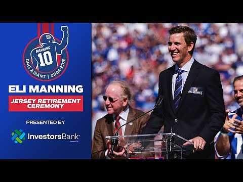 Eli Manning's Jersey Retirement & Ring of Honor Ceremony | New York Giants