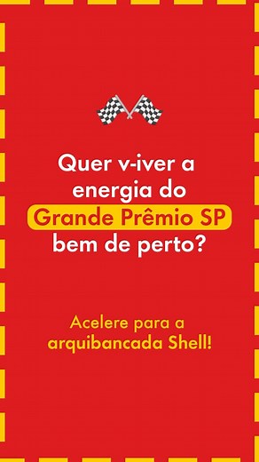 Shell Brasil on Instagram: "Com Shell Box Clube você pode sentir a energia do Grande Prêmio de São Paulo na arquibancada exclusiva da Shell! Fique atento às datas da venda de ingressos no app Shell Box e garanta seu lugar na torcida. 🏎️✨ De 27/08 a 17/09/2025, membros do Shell Box Clube a partir dos níveis 2 ou 3 podem trocar 50 pontos stix mais valor em dinheiro por 1 ingresso para a arquibancada Shell no Grande Prêmio de SP. Consulte o regulamento no app ou site e o certificado de autorização