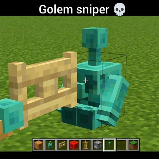 Copper Iron Golem Sniper Build 💀🔥 (Too OP!) #minecraft #axbexgaming