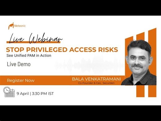 Privileged Access is Broken? Live PAM Demo That Fixes It | Meteonic Innovation Pvt Ltd