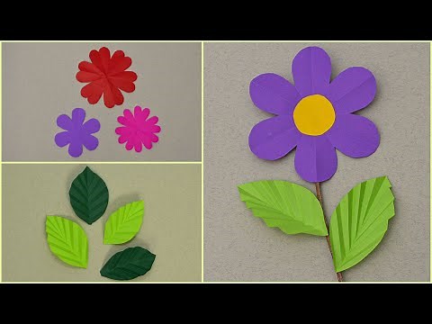How to cut perfect flower - Easy way to cut flowers and leaves out of paper - Fold and cut flowers !