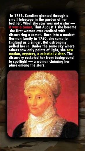 The First Woman to Discover a Comet