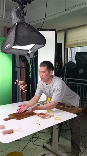 Simple sausage photography, product photography, grilled sausage photography, food photography,