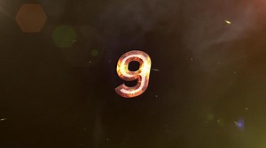 3D Animated Countdown Animation. 10 to 1 Countdown Text Animated