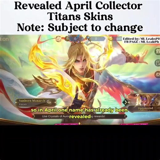 April Collector Skins🔥 Note:Subject to change #fyp #MLBBGoldenMonth #MLBB #Mobilelegendsbangbang #MakeYourGoldenMoment