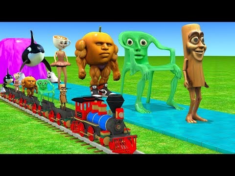 🔴[LIVE] Long Slide Game With Cow Elephant Gorilla Hippopotamus Tiger 3d Animal Game Funny 3d Animals