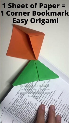 Never Lose Your Page\\! DIY Origami Corner Bookmark
