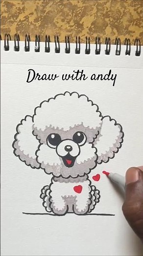 🐩 Aesthetic doodle art ideas for beginners 🌺🌷#poodle #dog #doglover #aesthetic #drawingideas