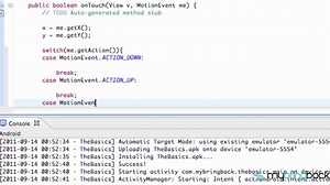 Learn Android Tutorial 1.32- Android's OnTouchListener and MotionEvent