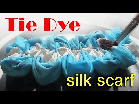 Silk scarf painting tutorial DIY how to dye silk in shibori techniques Tie Dye