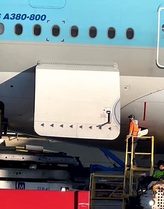 The proper way to open a Airbus A380 cargo door #a380 #airbusa380 #airplanespotter #laxairplanes #airplanes #fall #fallvibes #fallseason #avaition #Gates #mexico #newyork #winter #holidays #Thanksgiving #November #lax #airport #travellife #travelphotography #photographer #traveladdict #travelsmart #vacations #planes #aircraft | Charlesworth Aerospace