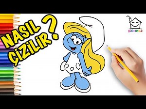 Nasıl Çizilir? - Şirinler - Şirine - ÇİZİM OKULU