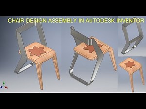 3d Chair design in Autodesk Inventor || 3d drawing practice in Autodesk Inventor Cad || Inventor Cad