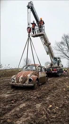 Classic VW Beetle Barn Find Rescued — #VWBeetle #BarnFind#RustRemoval #BeforeAndAfter