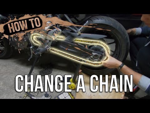 How to change a motorcycle chain - Yamaha MT07 Exemple