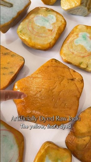 Artificially Dyed Raw Jade