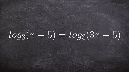 Using the equality of logarithms to solve an equation