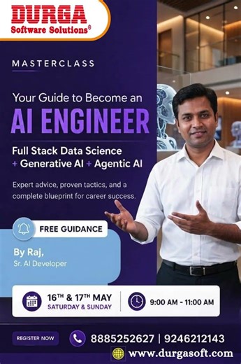 FULL STACK DATA SCIENCE with Gen AI, Agentic AI & AI Agents (FREE AI Master Class) @ DURGASOFT