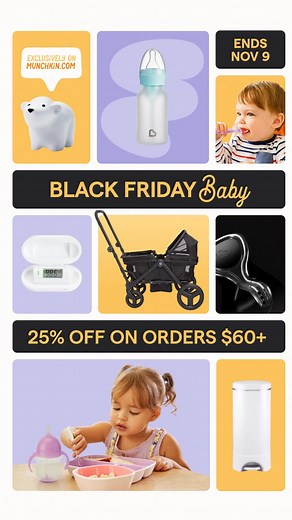 Parents, this one’s for you — enjoy 25% off orders $60+ during our Early Black Friday Sale!  Stock up on Munchkin favorites while this offer lasts. | Munchkin | Facebook