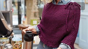 Tunisian Lace Poncho Pattern   Tutorial