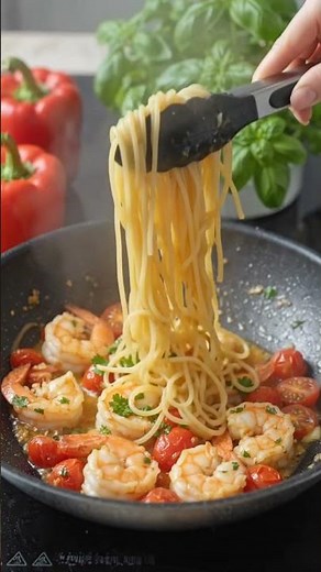 🍤🍝 Easy and delicious shrimp pasta