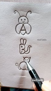 163K views · 557 reactions | Learn an Amazing Drawing Technique Using ABC Letters Easily #fblifestyle #art | Hanif Uddin | Facebook