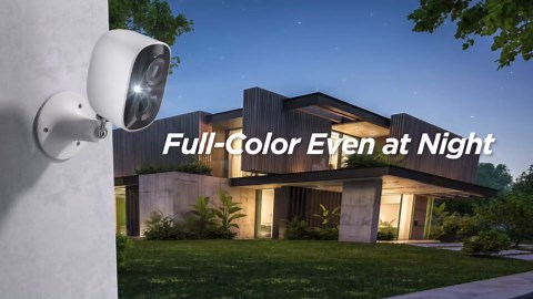 GMK Security Camera Wireless Outdoor, 2K Color Night Vision AI Motion Detection 2-Way Talk Battery Powered WiFi Home Indoor Camera IP65 Weatherproof Spotlight Siren Alarm Cloud/SD Storage