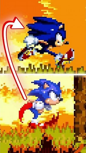 These Sonic Sprites Look WAY Better... 😲 Adventure Sonic in Sonic 3 AIR 😲 Sonic 3 A.I.R. Mods Shorts