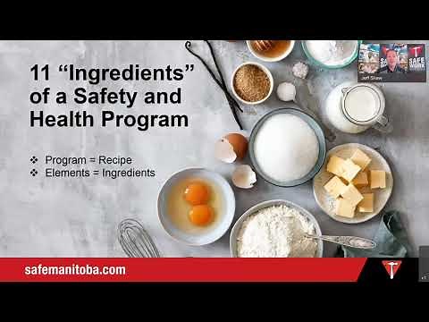 SAFE Work Manitoba Webinar - 11 Ingredients of a Safety and Health Program