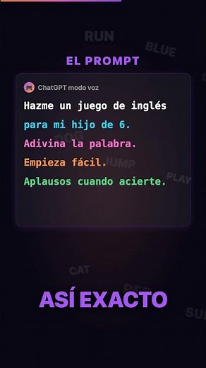 El prompt para enseñar inglés a tu hijo jugando con ChatGPT (sin pantallas pasivas)