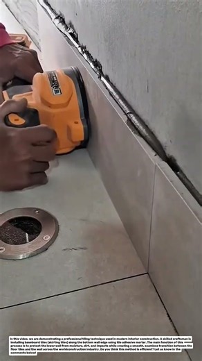 Pro Tile Skirting Installation! How to Install Baseboard Tiles Clean & Straight 🧱✨.