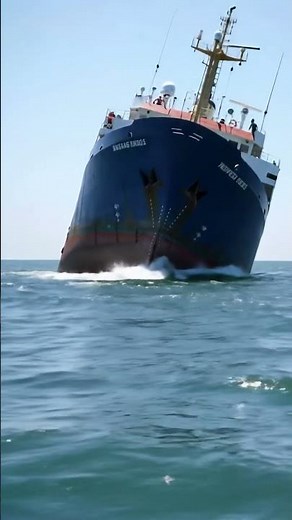 Massive ship rolling in the ocean #ships