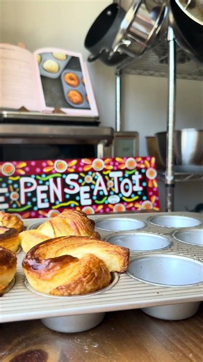 Croissant muffins filled with vanilla cream ✨ 🥐 from Nicola Lamb