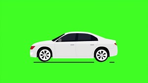 Download Greenscreen animation videos of side view of the sedan for free