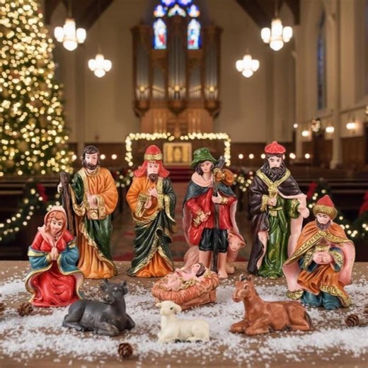 Complete Hand-painted Nativity Set - Christmas Holy Family Figures - Etsy UK