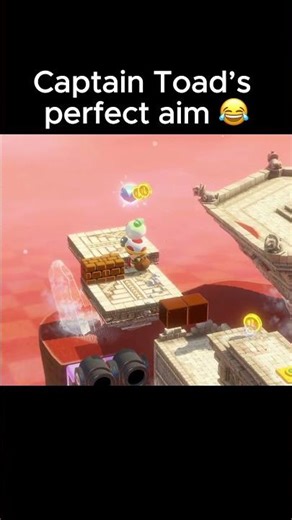 Amazing aim in Captain Toad Treasure Tracker #mario #nintendoswitch #nintendo