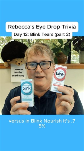 Blink day 2 - ingredients #dryeyeshop #eyedrops #Blink #Optometry #dryeyes