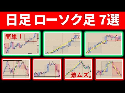 【ＦＸ上級者向け】日足ローソク足 チャートパターン7選！！