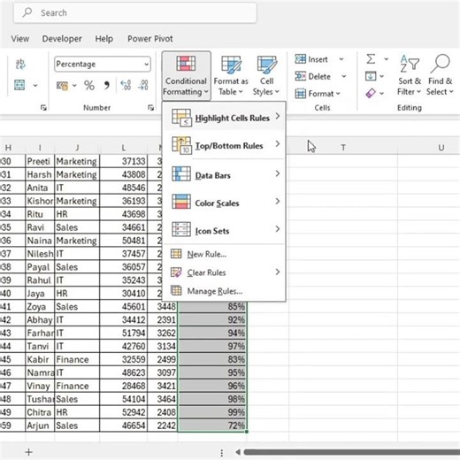 Excel conditional formatting less than highlight #excel