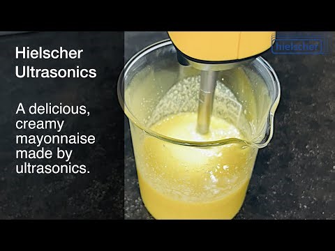 Mayonnaise Made with Sonication: Watch how the sonicator UP200Ht emulsifies egg, vinegar and oil!
