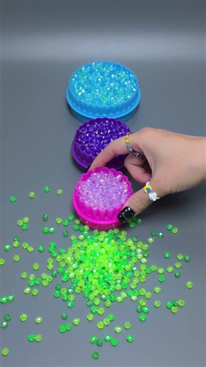 ✨️ Bling Bling Beads ASMR | Peaceful Flow for Mental Health 🟢🩵 #asmr #marblerunbb #fallingbeads