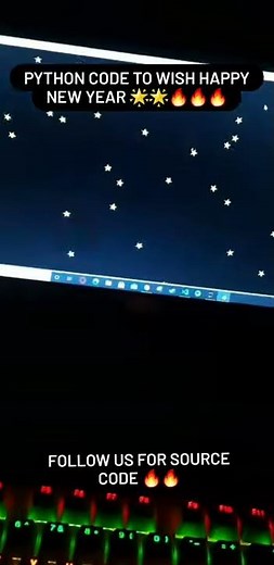 Create Happy New Year Project Using Python 🔥❤️| Subscribe For Code 🔥| Python Projects| #shorts