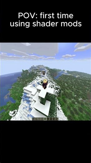 POV: first time using shader mods #minecraft #memes #viral #shorts #dog