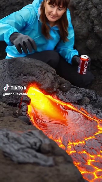 Cooling Off with Coca-Cola Near a Volcano