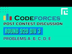 Codeforces Round 920 (Div 3) | Video Solutions - A to E | by Raghav Goel | TLE Eliminators