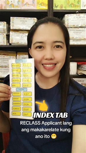 RECLASSIFICATION | Kaway-kaway sa mga nagpa reclass na gumamit ng index tab for Tabbing sa kanilang mga MOVs at pertinent papers. Good luck po sa inyo! #ECP #follower #reclassification @highlight | Geraldine Delos Reyes
